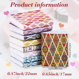 24 Pieces 1:12 Scale Miniatures Dollhouse Books Assorted Miniatures Books Dollhouse Mini Books Dollhouse Decoration Accessories Doll Toy Supplies for Christmas Pretend Play (Grid Style)