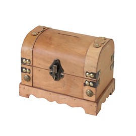 HMF 6403800 Treasure Chest with Lock Pirate Wooden Box Various Sizes
