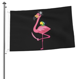 Pirate Flamingo Flag 2x3 Ft Outdoor Indoor With Grommet Garden Yard Banner Decorative Sign
