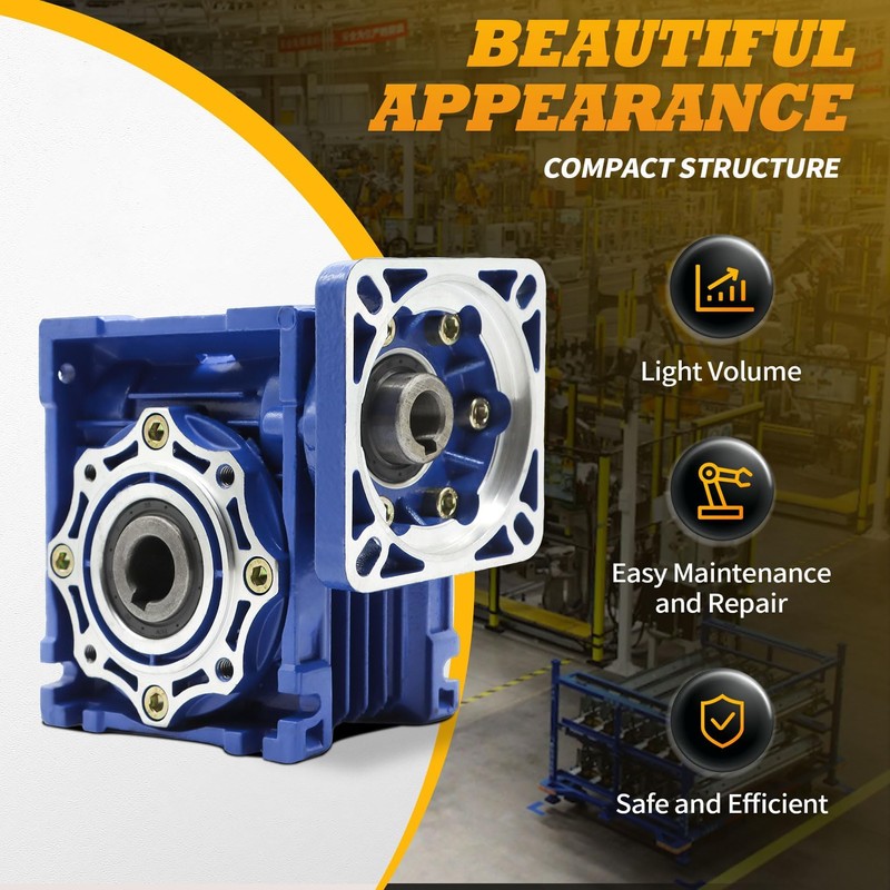 Jecoupoon NMRV040 Worm Gear Reducer Ratio 15:1 Connection Matching Standard