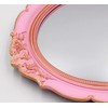 YCHMIR Dekorativer Spiegel, Vintage-Spiegel, 37,6 x 33,3 cm, oval, Rosa