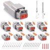 JRready Deutsch DTM Connectors kit 2 Pin Gray Waterproof 4Sets