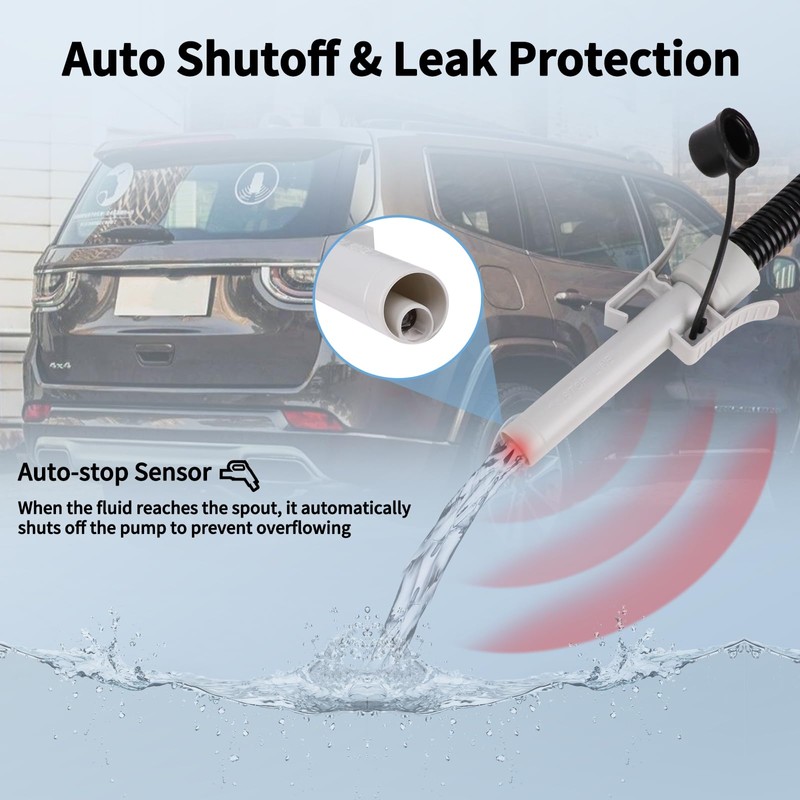 Fuel Transfer Pump (3.2GPM) with Auto-Stop Sensor, 51" Hose Automatic