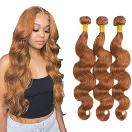 Brown Human Hair Color 30 Bundles Brown Human Hair Body Wave Bundles Real Unprocessed Hair For Women Wet And Wavy Hair Weave 18 20 22 Inch