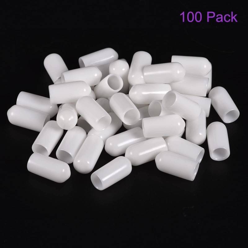 DMiotech 100pcs 6mm ID White Screw Screw Protection Rubber End