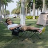 apollo walker Reclining Beach Chair, Adjustable 90-135° Backrest Camping Lounge