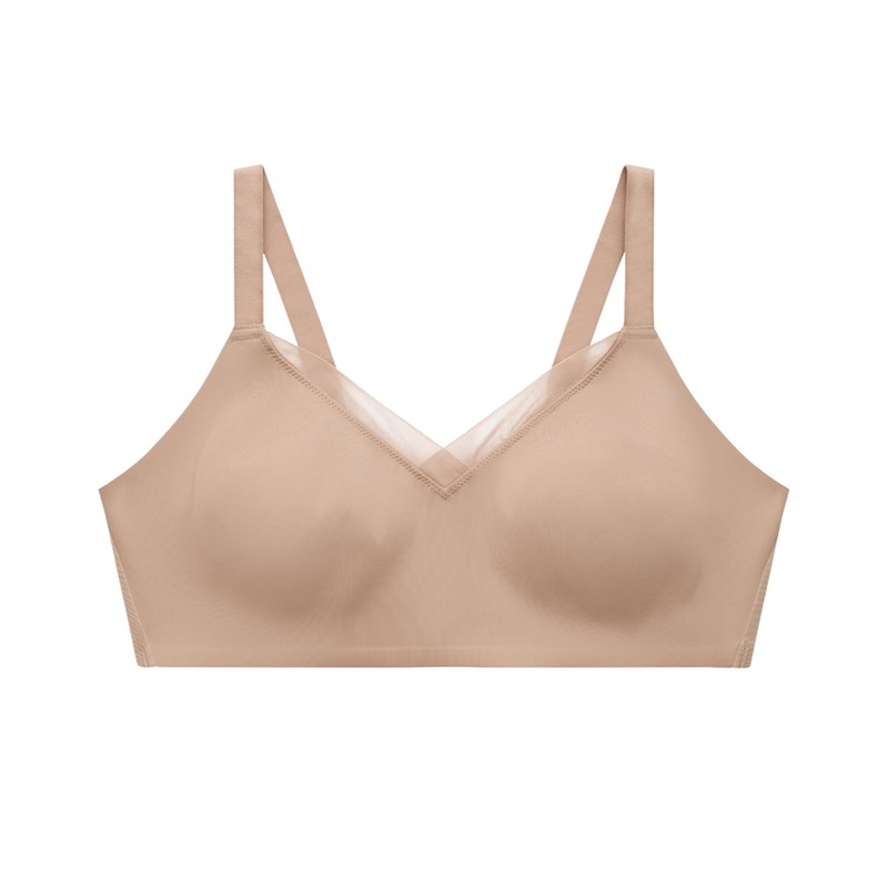 ThirdLove 24/7 Classic Wireless Crossover Minimizer Bra, Taupe, 42E