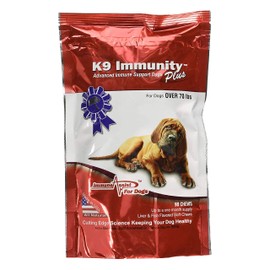 Aloha Medicinals K9 Immunity Plus, Immune Support Supplement for Dogs Over 70 lbs, Organic and Mushroom Enhanced Dog Health Supplies, Pack of 2, 90 Chews