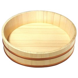 Yamashita Kogei 522456 Sushi Utensils, Natural, Approx. Diameter 14.2 x Height 3.6 inches (36 x 9.1 cm), Made in Japan