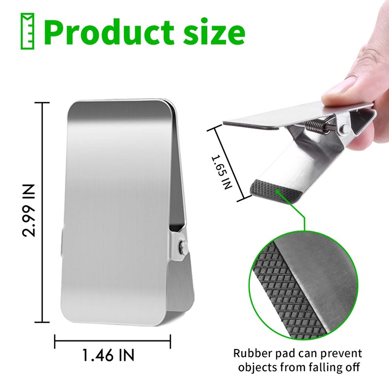 Stainless Steel Chip Clips,Long Heavy Duty Chip Clip for Record