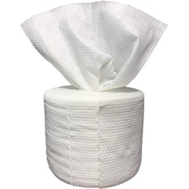 2 Roll 100% Natural Non-Woven Cotton Tissue - Wet or Dry Disposable Clean Face Towel - Makeup Remover - Clean Facial Soft Pads For Sensitive Skin - Water Wipes - Large Volume Cosmetic Pad - 80Pcs/Roll