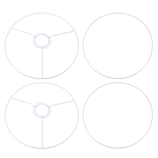 sourcing map Set of 2 Lampshade Ring 250 mm Diameter