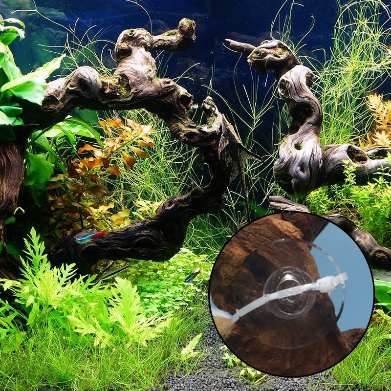 Aquarium Suction Cups with Cable Ties, Transparent Aquarium Suction Cup