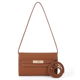 HiTotes Small Clutch Purse Crossbody Bag for Women Vegan Leather Shoulder Bag Satchel Handbag with Two Adjustable Strap