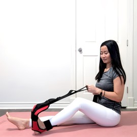 Foot and Calf Stretcher - Stretching Strap for Plantar Fasciitis, Achilles Tendonitis, Heel Spurs, Foot Drop, & Hamstring Versatile Stretch Strap Used as Leg stretcher, Hamstring Stretcher and Foot