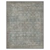 Bavni Area Rug 9x12 Machine Washable Vintage Distressed Print Ultra-Thin