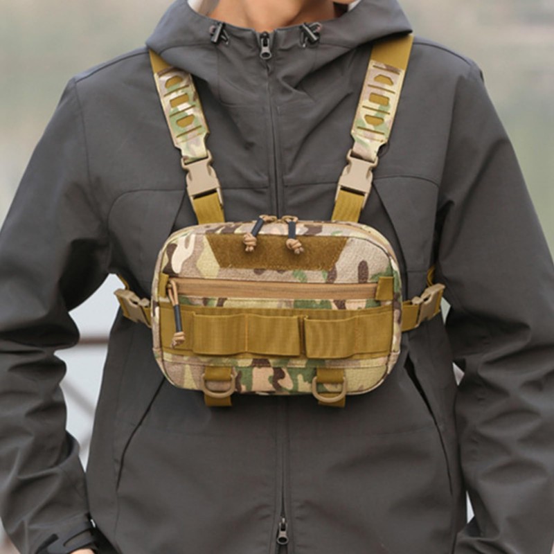 Running Chest Pack,Oxford Cloth Portable Fishing Chest Bag 20L -