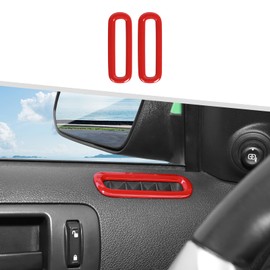 Jimen Compatible with Ford Mustang 2010-2014, Car Interior Door Side AC Vent Outlet Cover Trim (Red)