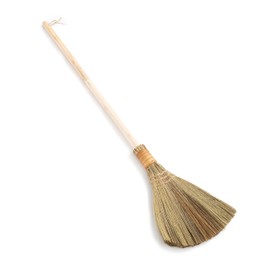 TTS For Home - Vietnamese Natural Whisk Broom - Straw Soft Broom - Long Handle Broomstick for Cleaning, Decoration, Wedding with 45.28 inch Length