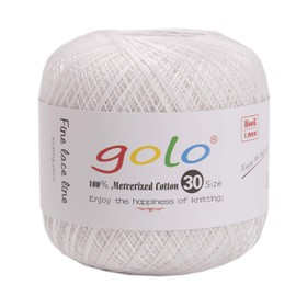 golo Crochet Yarn Knitting Yarn for Crochet Yarn for Tattooing for Hand Knitted Crochet Yarn Thread Crochet (White)