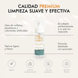 AVOROOTS  Espuma Facial Calm  Clean Foamer con Lavanda, Niacinamida y rbol de T  Limpiador Facial con Ingredientes Naturales Ideal para Piel Mixta y  