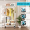 FUTASSI P3 Mini Rolling Clothes Rack, Clothing Racks for Hanging