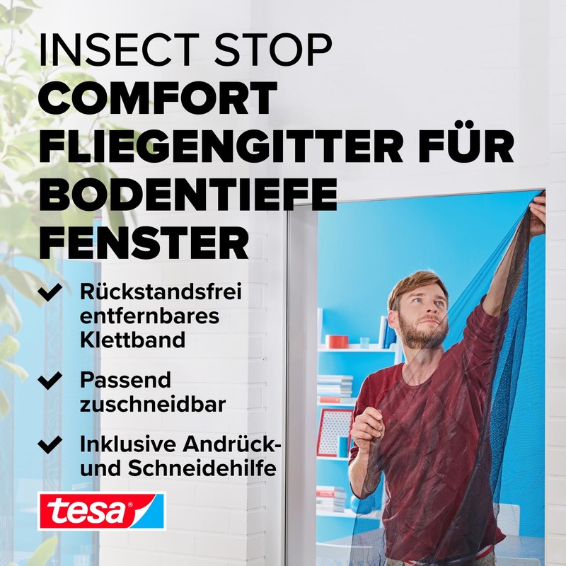 tesa fly screen Comfort Velcro strip for floor to ceiling
