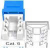 SATMAXIMUM 20 Pack Cat6 Keystone Ethernet Wall Jacks RJ45 Punch