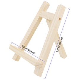 ZEONHEI 8 PCS 15 x 20cm Mini Easel, Small Display Easel, Triangle Wooden Tabletop Easel Stand, Mini Easels for Display Photos, Drawing, Mobiles, Art and Crafts
