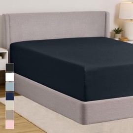 Gorilla Grip Fitted Stay in Place Twin Bed Sheet, Extra Deep Pocket Sheets, Soft Breathable Lightweight Microfiber, All Around Elastic Bottom, Oeko-Tex, Wrinkle, Fade, and Shrink Resistant, Charcoal