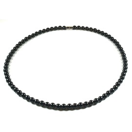 Auras by Osiris Black Onyx Necklace Mens Gemstone Beaded Necklaces for Protection & Positivity | 16 inches, 6mm
