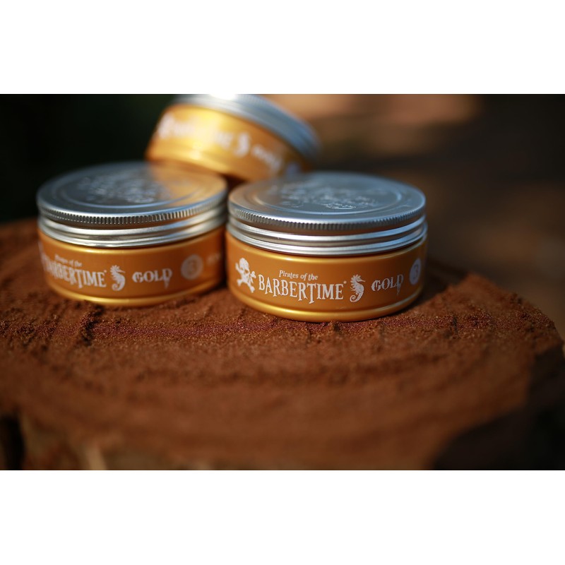 BARBERTIME Hair Styling Gold Pomade Wax | Gel Wax Pomade
