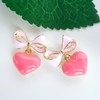 Navachi 18k Gold Plated Bow Heart Colorful Candy Enamel Womens