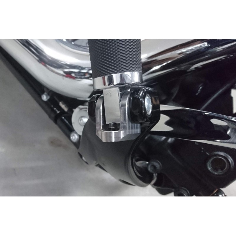 Kijima HD-05385 Motorcycle Parts Step Conversion Bracket Set, Black, Softail