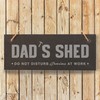 eBuyGB Dad's Shed Sign, Hanging Rectangle Slate Door Sign, 25x10cm