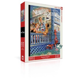New York Puzzle Company - New Yorker Summer Getaway - 500 Piece Jigsaw Puzzle for Family Game Nights by Peter de Sève
