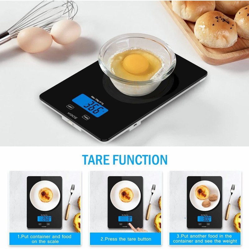 Kitchen KOIOS Digital Kitchen Scale Food Ounces and Gram for