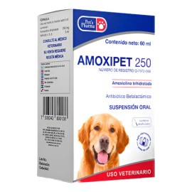 Amoxipet 250 Suspensión Oral 60 Ml Pets Pharma