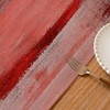 ViaElayu Table Runner Red Retro Table Runner with Flower Farmhouse