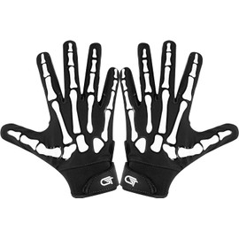 Glorious Traders Football Gloves - Ultimate Performance Booster for Adult and Youth, Men & Women With Super Sticky Grip (Black, Youth Large)