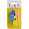 Rainbow Number 9 Birthday Candle, 1 Ct.