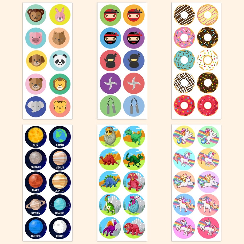 40 Sheets - Space Planet Stickers for Kids - 400