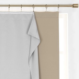 Elrene SunVeil Extra Wide Thermal Blackout Curtain Liner, 40" x 80" (1, Light Grey