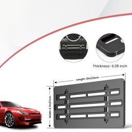 License Plate Bracket Holder, Front License Plate Bracket, Front License Plate mounting kit, No Drill Fronts Plate Mount with 6 Screws and Wrench Kit for Cars and Trucks