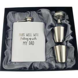 Bonus Mom Gifts, Step Mom Birthday Gifts, Funny Gifts for Stepmom, Stepmom Gifts from Daughter, Bonus Mom Mothers Day Gift, Gifts for Stepmom Christmas, Hip Flask Pairs Well (My Dad White)
