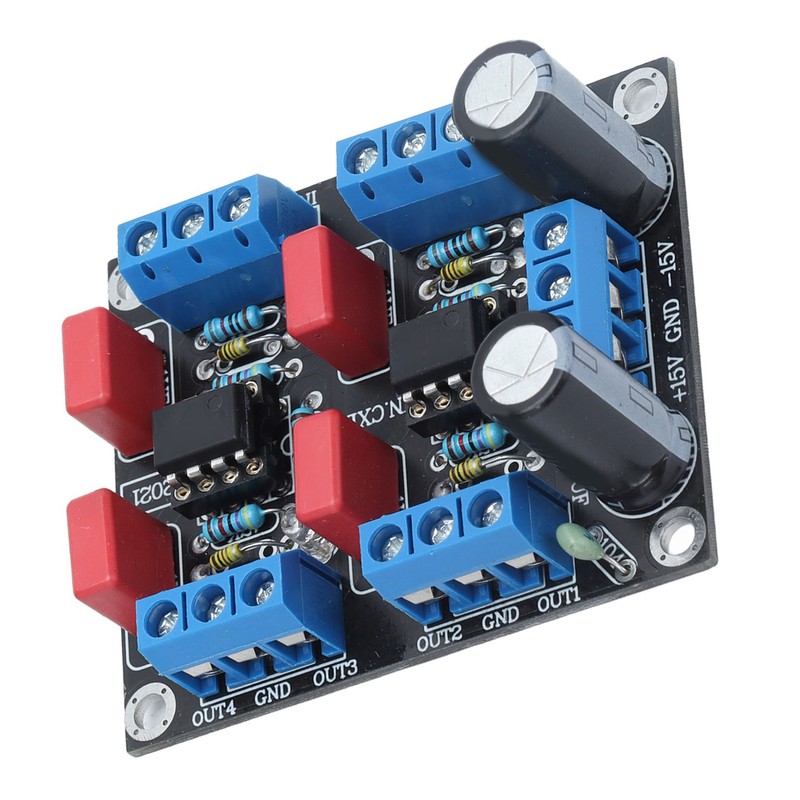 Preamplifier Board Dual Power Supply 4 Channel Audio Amplification Module