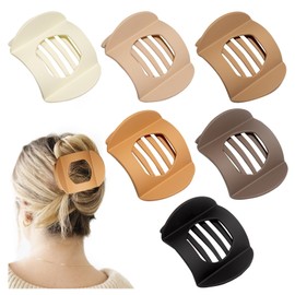 4" Large Square Flat Hair Clips for Women - Strong Hold Lay Down Claw Clamps Hair Barrettes Alligator Clip for Thick Thin Hair