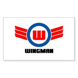 CafePress Wingman Rectangle Sticker Rectangle Bumper Sticker Car Decal