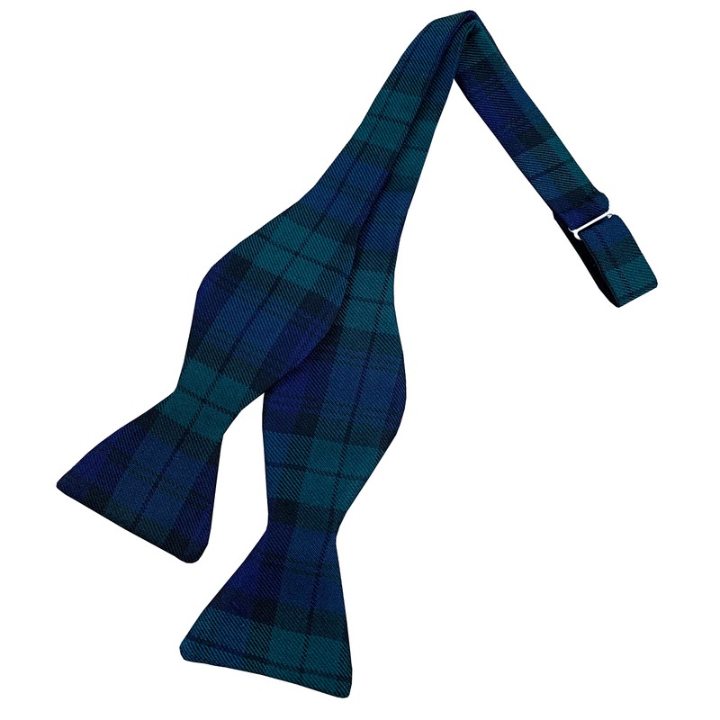 Men's Black Watch Tartan Self-Tie Bow Tie