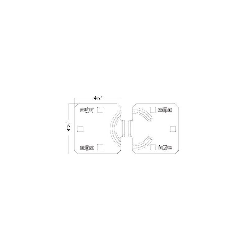 WAR-LOK PH-10 Puck Lock Hidden Hasp Latch, Solid Steel Lock